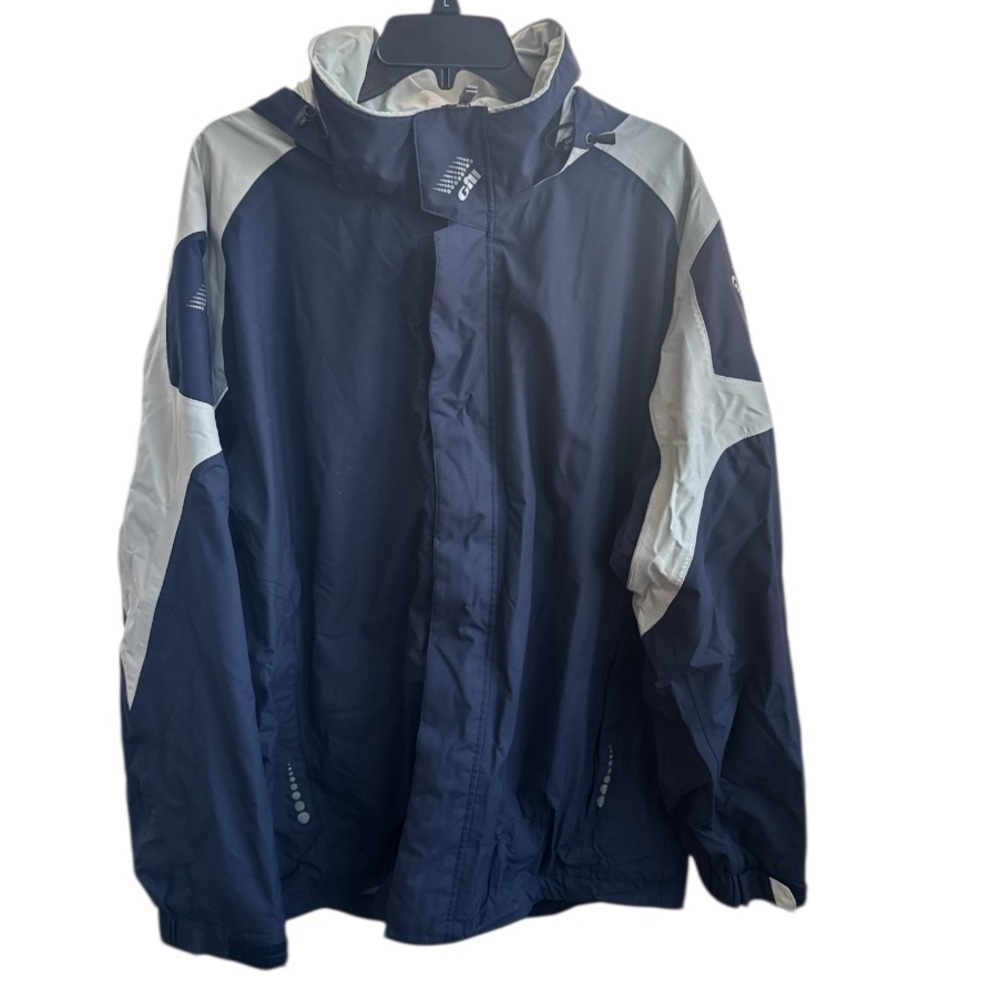 Gill Athletics blue and grey waterproof jacket Size XL